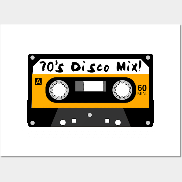 70’s Disco Mix Tape Wall Art by MessageOnApparel